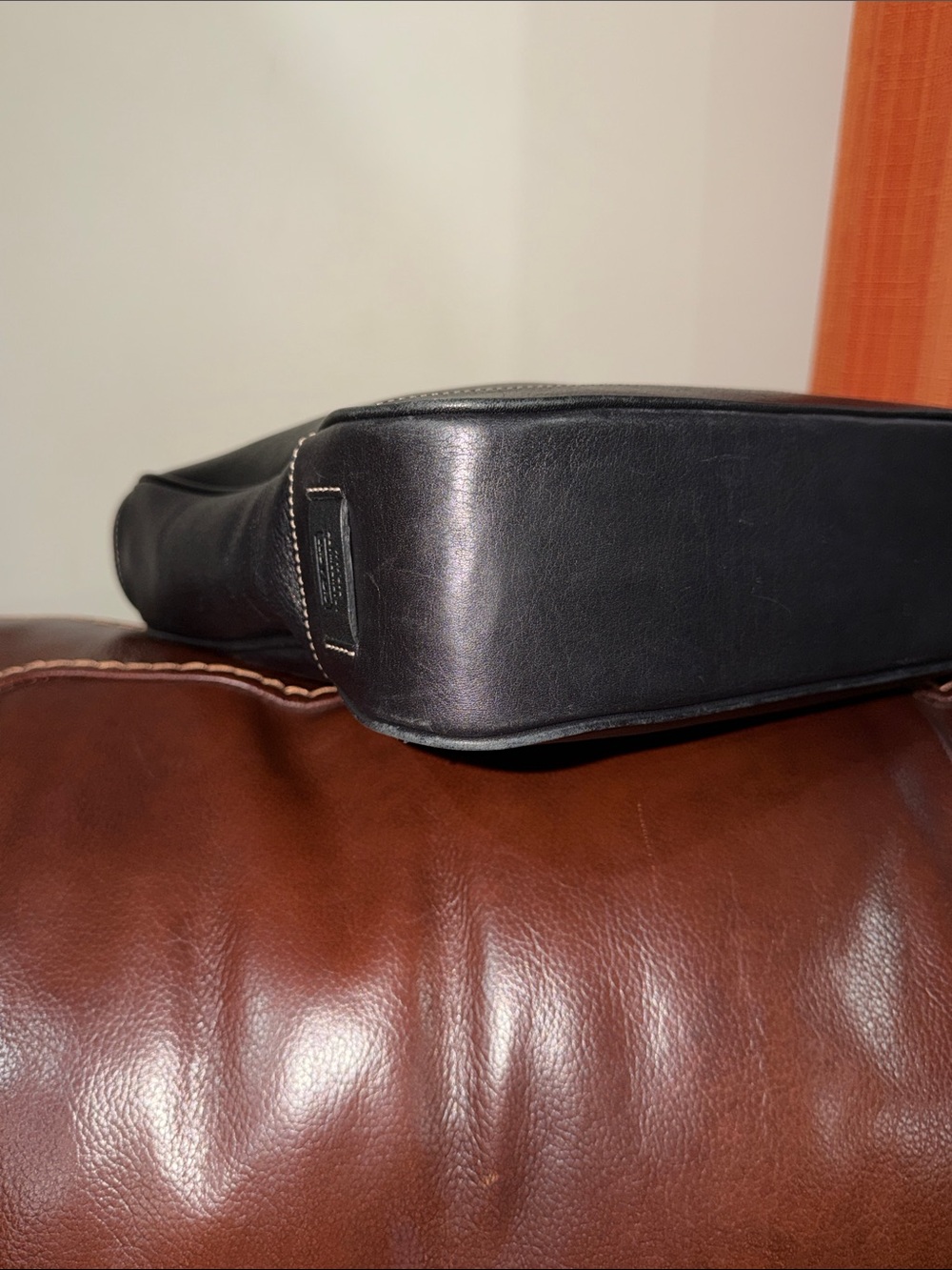 ‼️Vintage Coach Black Leather Hampton Tote Shoulder Bag - Picture 9 of 14